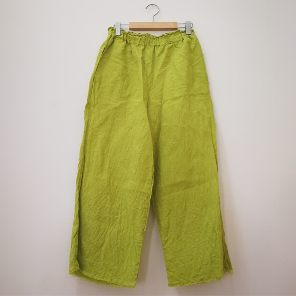 LenOk linen raw edge pants